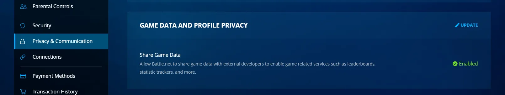 Battle.net Game Data and Profile Privacy